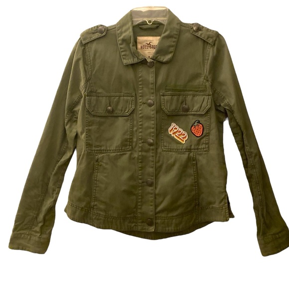 Trendy army green fall jacket - Picture 1 of 8